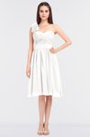 ColsBM Mina Cloud White Romantic A-line Asymmetric Neckline Sleeveless Knee Length Bridesmaid Dresses