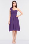 ColsBM Mina Dark Purple Romantic A-line Asymmetric Neckline Sleeveless Knee Length Bridesmaid Dresses
