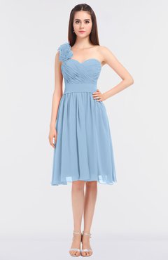 ColsBM Mina Dusty Blue Romantic A-line Asymmetric Neckline Sleeveless Knee Length Bridesmaid Dresses