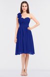 ColsBM Mina Electric Blue Romantic A-line Asymmetric Neckline Sleeveless Knee Length Bridesmaid Dresses