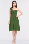 ColsBM Mina Garden Green Romantic A-line Asymmetric Neckline Sleeveless Knee Length Bridesmaid Dresses