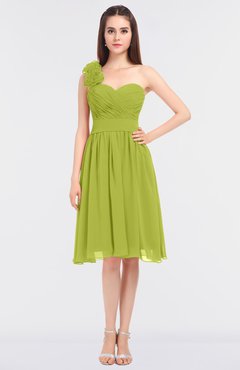 ColsBM Mina Green Oasis Romantic A-line Asymmetric Neckline Sleeveless Knee Length Bridesmaid Dresses
