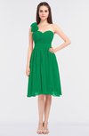 ColsBM Mina Green Romantic A-line Asymmetric Neckline Sleeveless Knee Length Bridesmaid Dresses