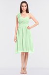 ColsBM Mina Light Green Romantic A-line Asymmetric Neckline Sleeveless Knee Length Bridesmaid Dresses