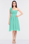 ColsBM Mina Mint Green Romantic A-line Asymmetric Neckline Sleeveless Knee Length Bridesmaid Dresses