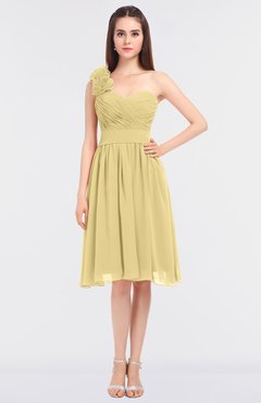 ColsBM Mina New Wheat Romantic A-line Asymmetric Neckline Sleeveless Knee Length Bridesmaid Dresses