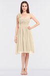 ColsBM Mina Novelle Peach Romantic A-line Asymmetric Neckline Sleeveless Knee Length Bridesmaid Dresses