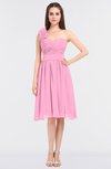 ColsBM Mina Pink Romantic A-line Asymmetric Neckline Sleeveless Knee Length Bridesmaid Dresses