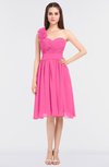 ColsBM Mina Rose Pink Romantic A-line Asymmetric Neckline Sleeveless Knee Length Bridesmaid Dresses