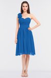 ColsBM Mina Royal Blue Romantic A-line Asymmetric Neckline Sleeveless Knee Length Bridesmaid Dresses