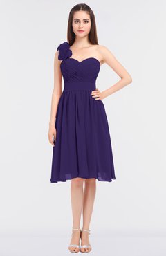 ColsBM Mina Royal Purple Romantic A-line Asymmetric Neckline Sleeveless Knee Length Bridesmaid Dresses