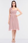 ColsBM Mina Silver Pink Romantic A-line Asymmetric Neckline Sleeveless Knee Length Bridesmaid Dresses