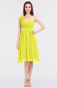 ColsBM Mina Sulphur Spring Romantic A-line Asymmetric Neckline Sleeveless Knee Length Bridesmaid Dresses