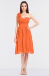 ColsBM Mina Tangerine Romantic A-line Asymmetric Neckline Sleeveless Knee Length Bridesmaid Dresses