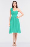 ColsBM Mina Viridian Green Romantic A-line Asymmetric Neckline Sleeveless Knee Length Bridesmaid Dresses
