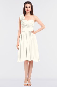 ColsBM Mina Whisper White Romantic A-line Asymmetric Neckline Sleeveless Knee Length Bridesmaid Dresses