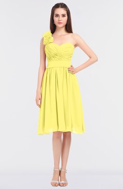 ColsBM Mina Yellow Iris Romantic A-line Asymmetric Neckline Sleeveless Knee Length Bridesmaid Dresses