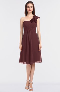 ColsBM Zoie Burgundy Sexy A-line Asymmetric Neckline Sleeveless Knee Length Bridesmaid Dresses