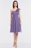 ColsBM Zoie Chalk Violet Sexy A-line Asymmetric Neckline Sleeveless Knee Length Bridesmaid Dresses