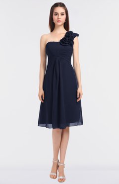 ColsBM Zoie Dark Sapphire Sexy A-line Asymmetric Neckline Sleeveless Knee Length Bridesmaid Dresses