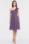 ColsBM Zoie Eggplant Sexy A-line Asymmetric Neckline Sleeveless Knee Length Bridesmaid Dresses
