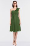 ColsBM Zoie Garden Green Sexy A-line Asymmetric Neckline Sleeveless Knee Length Bridesmaid Dresses