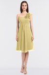 ColsBM Zoie Gold Sexy A-line Asymmetric Neckline Sleeveless Knee Length Bridesmaid Dresses