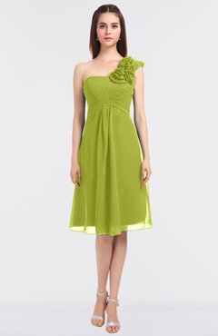 ColsBM Zoie Green Oasis Sexy A-line Asymmetric Neckline Sleeveless Knee Length Bridesmaid Dresses