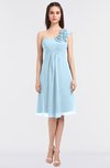 ColsBM Zoie Ice Blue Sexy A-line Asymmetric Neckline Sleeveless Knee Length Bridesmaid Dresses