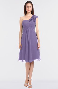 ColsBM Zoie Lilac Sexy A-line Asymmetric Neckline Sleeveless Knee Length Bridesmaid Dresses