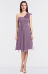 ColsBM Zoie Mauve Sexy A-line Asymmetric Neckline Sleeveless Knee Length Bridesmaid Dresses