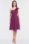 ColsBM Zoie Raspberry Sexy A-line Asymmetric Neckline Sleeveless Knee Length Bridesmaid Dresses