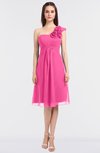 ColsBM Zoie Rose Pink Sexy A-line Asymmetric Neckline Sleeveless Knee Length Bridesmaid Dresses