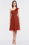 ColsBM Zoie Rust Sexy A-line Asymmetric Neckline Sleeveless Knee Length Bridesmaid Dresses