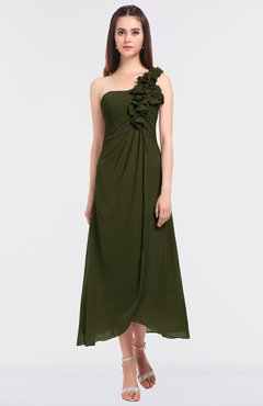 ColsBM Chelsea Beech Sexy A-line Asymmetric Neckline Half Backless Flower Bridesmaid Dresses