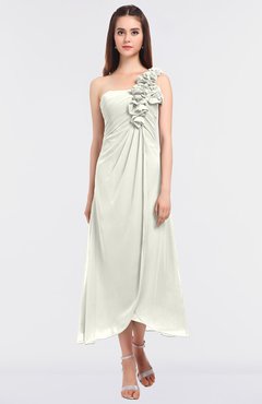 ColsBM Chelsea Cream Sexy A-line Asymmetric Neckline Half Backless Flower Bridesmaid Dresses