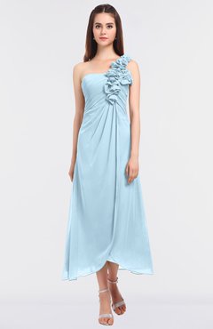ColsBM Chelsea Ice Blue Sexy A-line Asymmetric Neckline Half Backless Flower Bridesmaid Dresses