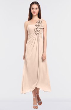 ColsBM Chelsea Peach Puree Sexy A-line Asymmetric Neckline Half Backless Flower Bridesmaid Dresses