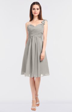 ColsBM Kiley Ashes Of Roses Glamorous A-line Asymmetric Neckline Sleeveless Zip up Knee Length Bridesmaid Dresses