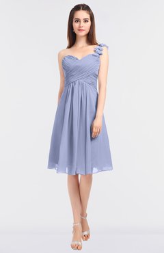 ColsBM Kiley Blue Heron Glamorous A-line Asymmetric Neckline Sleeveless Zip up Knee Length Bridesmaid Dresses