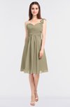 ColsBM Kiley Candied Ginger Glamorous A-line Asymmetric Neckline Sleeveless Zip up Knee Length Bridesmaid Dresses