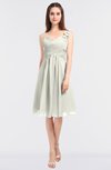 ColsBM Kiley Cream Glamorous A-line Asymmetric Neckline Sleeveless Zip up Knee Length Bridesmaid Dresses