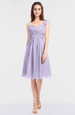 ColsBM Kiley Pastel Lilac Glamorous A-line Asymmetric Neckline Sleeveless Zip up Knee Length Bridesmaid Dresses