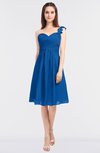 ColsBM Kiley Royal Blue Glamorous A-line Asymmetric Neckline Sleeveless Zip up Knee Length Bridesmaid Dresses