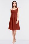 ColsBM Kiley Rust Glamorous A-line Asymmetric Neckline Sleeveless Zip up Knee Length Bridesmaid Dresses