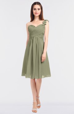 ColsBM Kiley Sponge Glamorous A-line Asymmetric Neckline Sleeveless Zip up Knee Length Bridesmaid Dresses