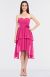 ColsBM Sharon Fandango Pink Elegant A-line Strapless Sleeveless Zip up Knee Length Bridesmaid Dresses