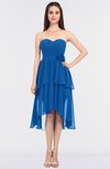 ColsBM Sharon Royal Blue Elegant A-line Strapless Sleeveless Zip up Knee Length Bridesmaid Dresses