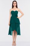 ColsBM Sharon Shaded Spruce Elegant A-line Strapless Sleeveless Zip up Knee Length Bridesmaid Dresses