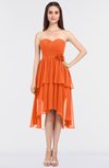 ColsBM Sharon Tangerine Elegant A-line Strapless Sleeveless Zip up Knee Length Bridesmaid Dresses